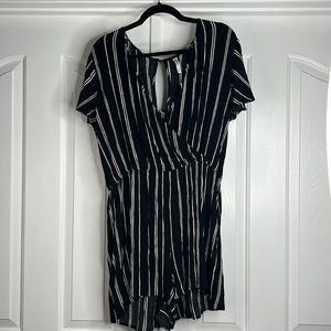 Target Black and white striped romper